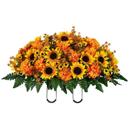 Amber Sunflower Headstone Saddle